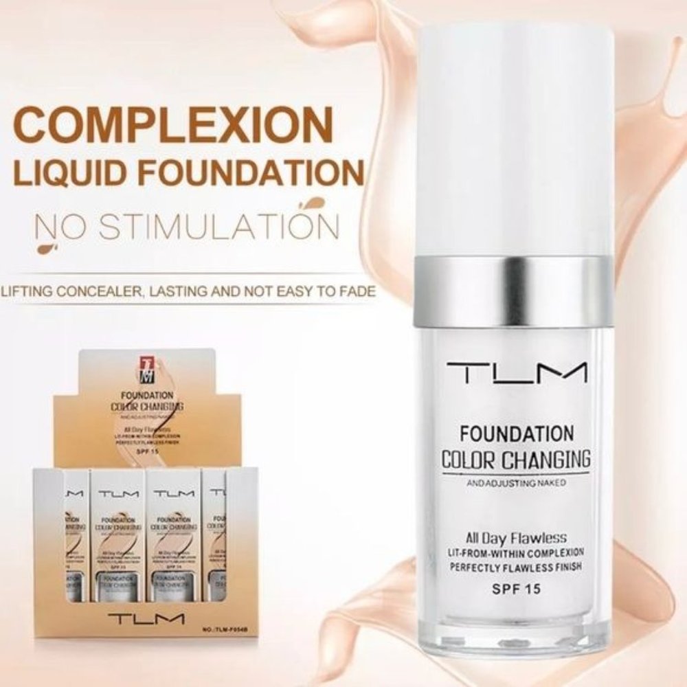 NEW TLM Colour Changing Flawless Liquid SPF 15 Foundation 30mL